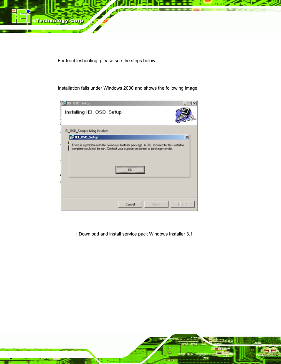 C.5 smartosd faq, C.5.1 windows 2000 installation failure, Smart | Figure c-16: dll missing | IEI Integration LCD-KIT Series v2.00 User Manual | Page 88 / 90