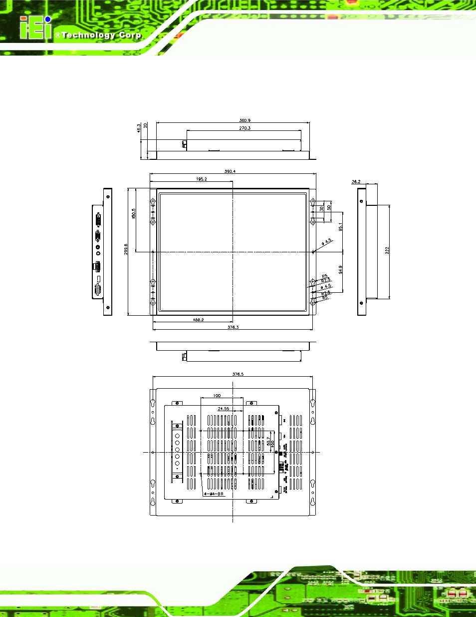 3 lcd-kit170g physical dimensions | IEI Integration LCD-KIT Series v3.00 User Manual | Page 21 / 76