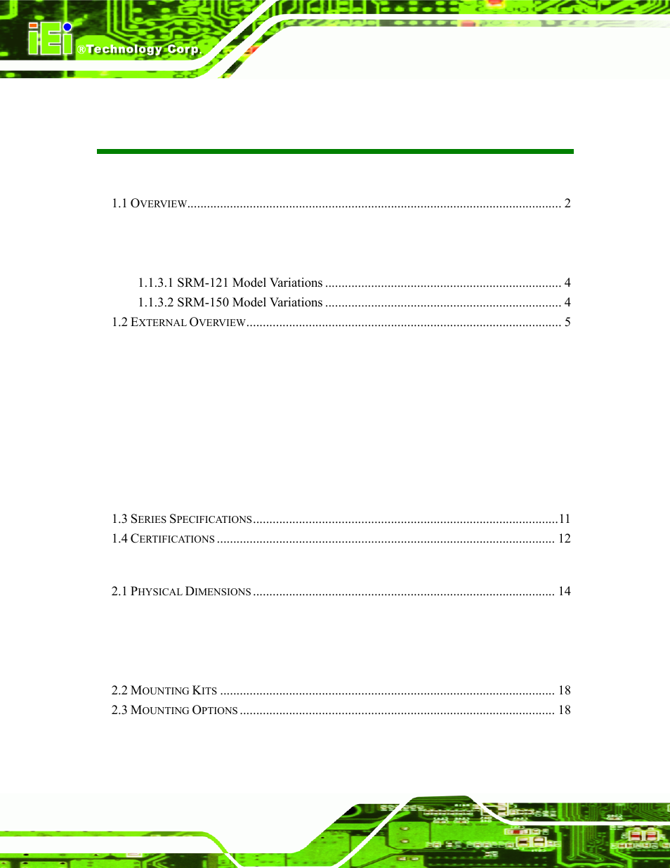 IEI Integration SRM_121_150 v2.02 User Manual | Page 4 / 107