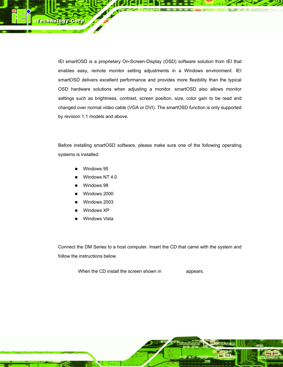 C.1 iei smartosd quick installation guide, C.2 pre-installation notice, C.3 smartosd install | Smart, Uick, Nstallation, Uide, Installation, Otice, Nstall | IEI Integration DM_Series v1.14 User Manual | Page 182 / 198