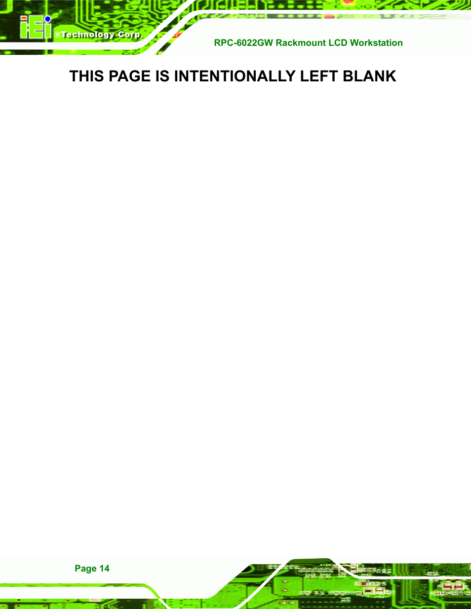 This page is intentionally left blank | IEI Integration RPC-6022G User Manual | Page 14 / 107