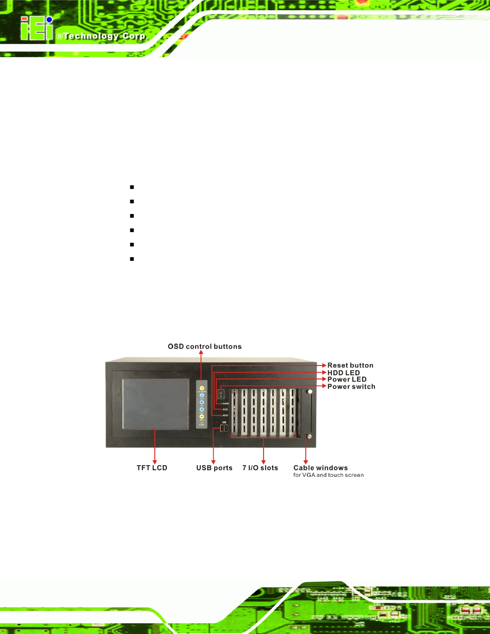1 external overview, 1 front panel, Xternal | Verview, Figure 2-1: rpc-6106/6108 front panel (external) | IEI Integration RPC-6106_6108 User Manual | Page 16 / 85
