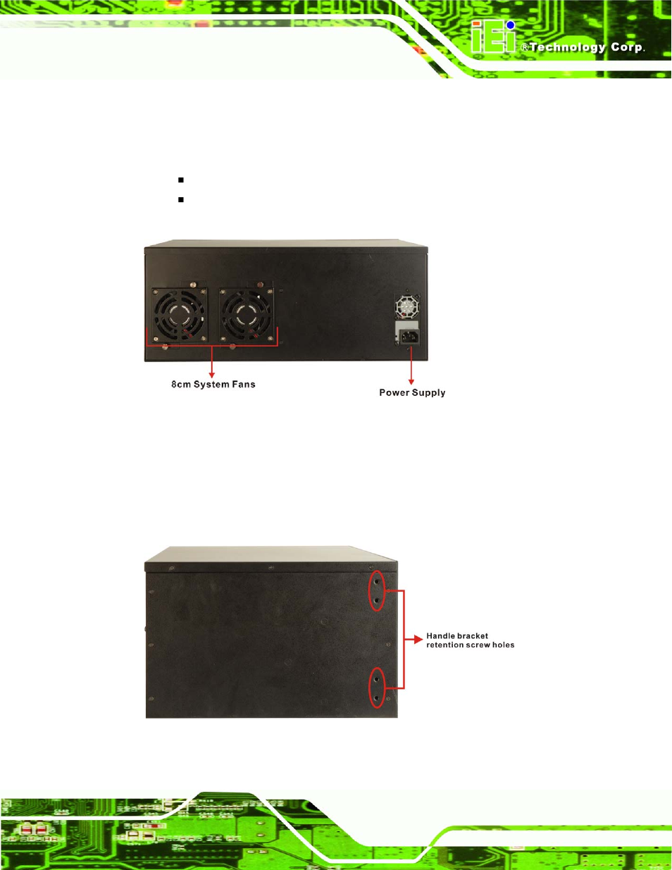 2 rear panel, 3 side panel, Figure 2-2: rpc-6106/6108 14-slot rear panel | Figure 2-3: rpc-6106/6108 side panel | IEI Integration RPC-6106_6108 User Manual | Page 17 / 85
