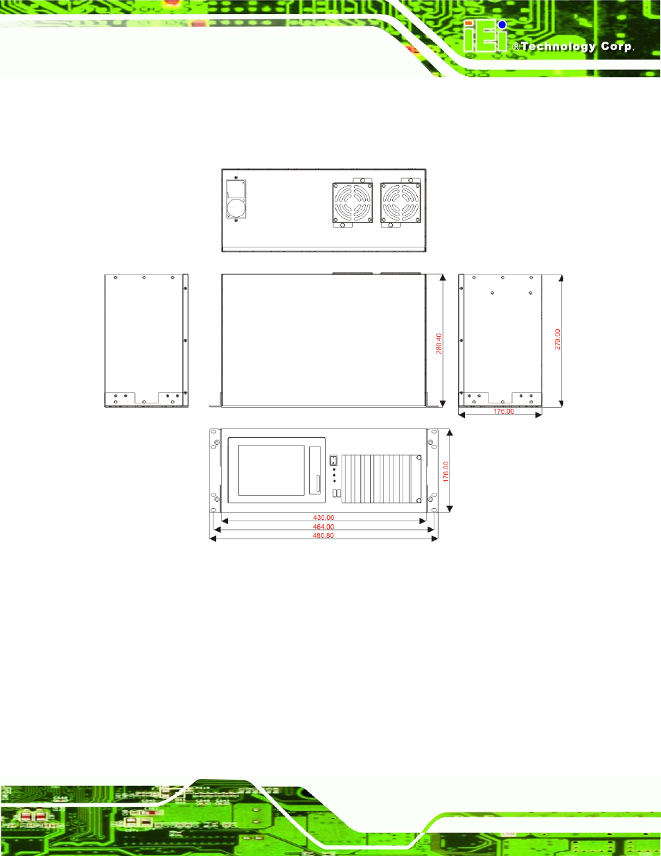 2 rpc-6106 physical dimensions | IEI Integration RPC-6106_6108 User Manual | Page 19 / 85