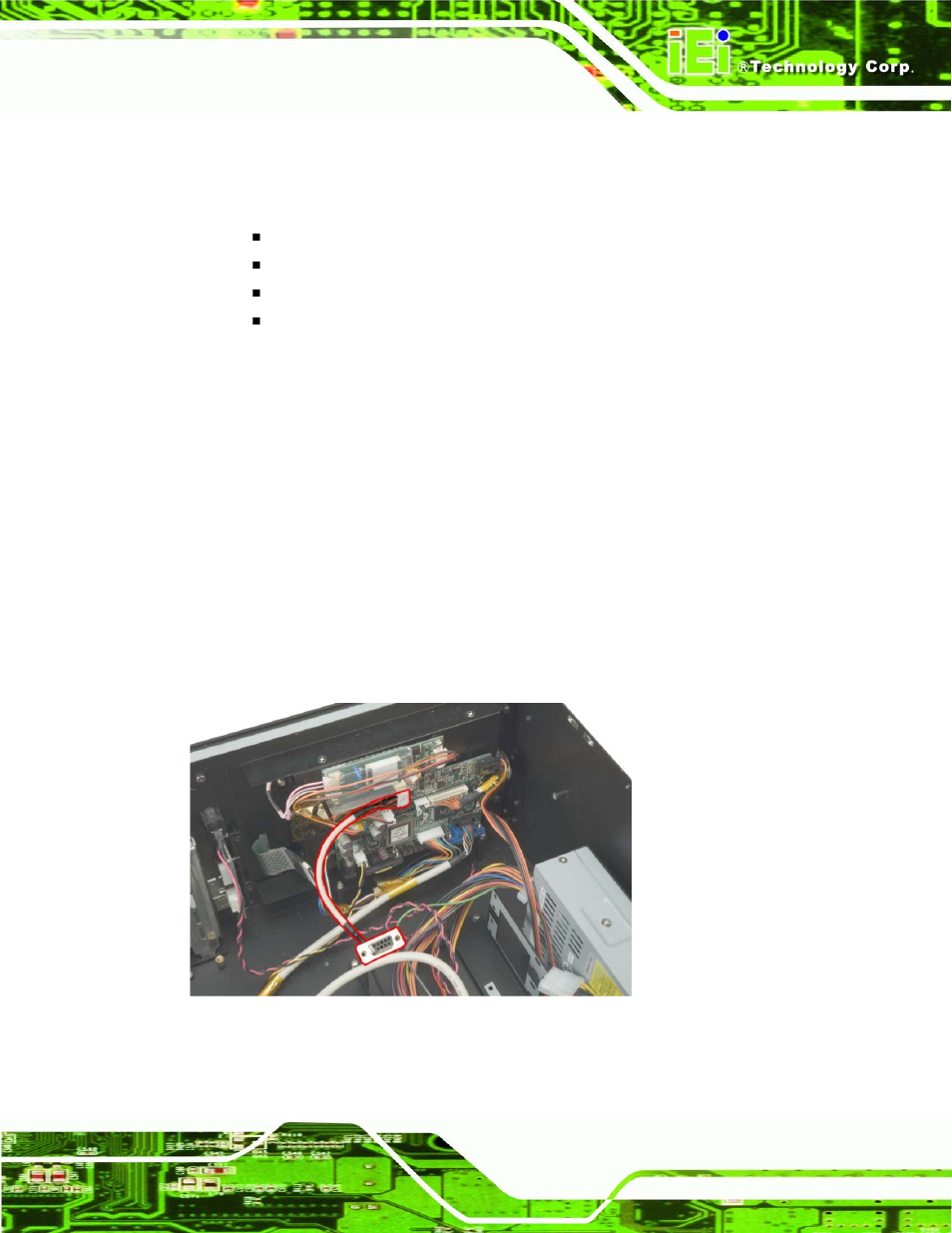 2 psu cables, 3 disk drive ribbon cables, 4 rs-232 cable (t-r models only) | Figure 4-11: rs-232 cable on the ad board | IEI Integration RPC-6106_6108 User Manual | Page 43 / 85