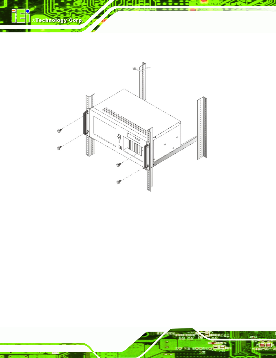 Figure 4-15: secure workstation to rack | IEI Integration RPC-6106_6108 User Manual | Page 48 / 85