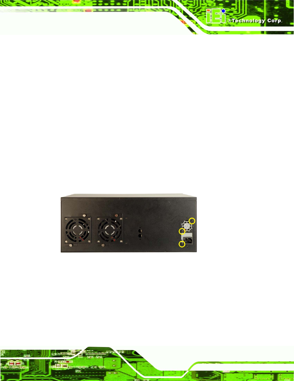 5 psu replacement, 5 psu r, Eplacement | Figure 5-1: psu external retention screws | IEI Integration RPC-6106_6108 User Manual | Page 53 / 85