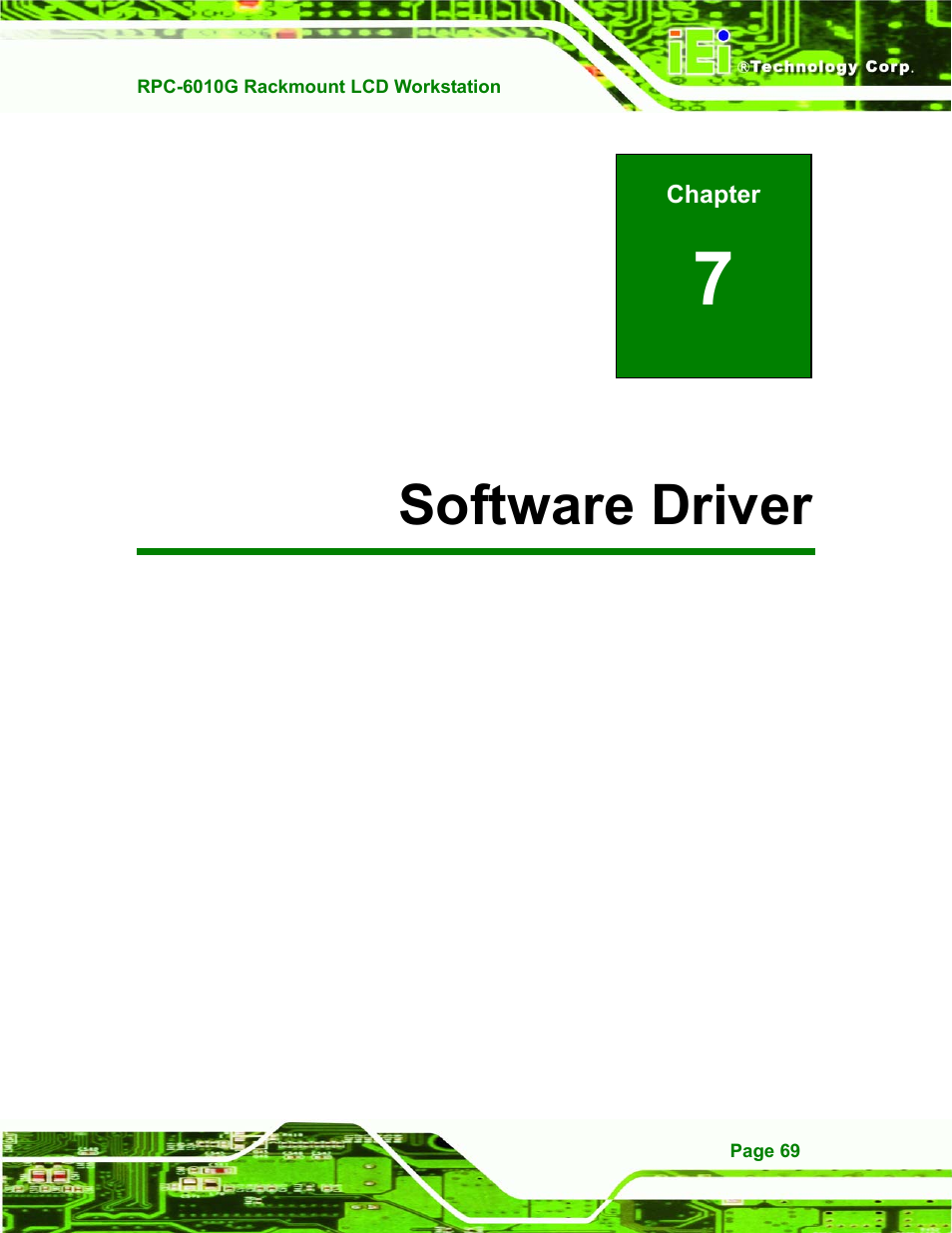 Software driver, 7software driver | IEI Integration RPC-6010G User Manual | Page 79 / 99