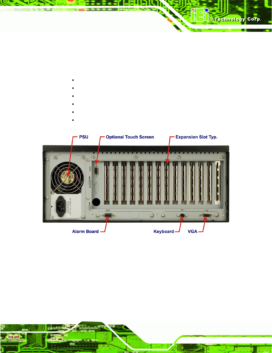 2 14 slot rear panel, Figure 2-2: ec-1040gb 14 slot rear panel | IEI Integration EC-1040G User Manual | Page 17 / 85