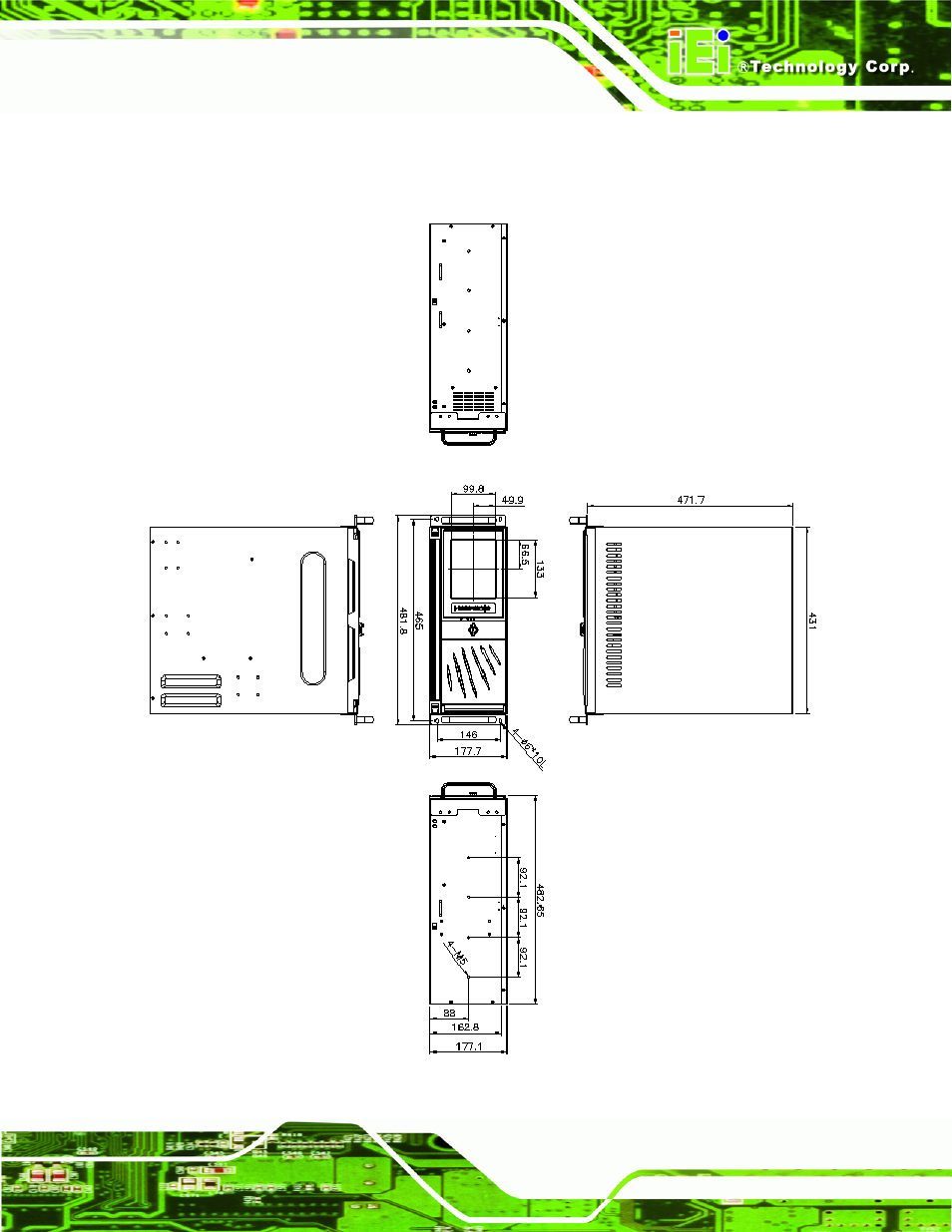 2 ec-1040gb physical dimensions | IEI Integration EC-1040G User Manual | Page 21 / 85