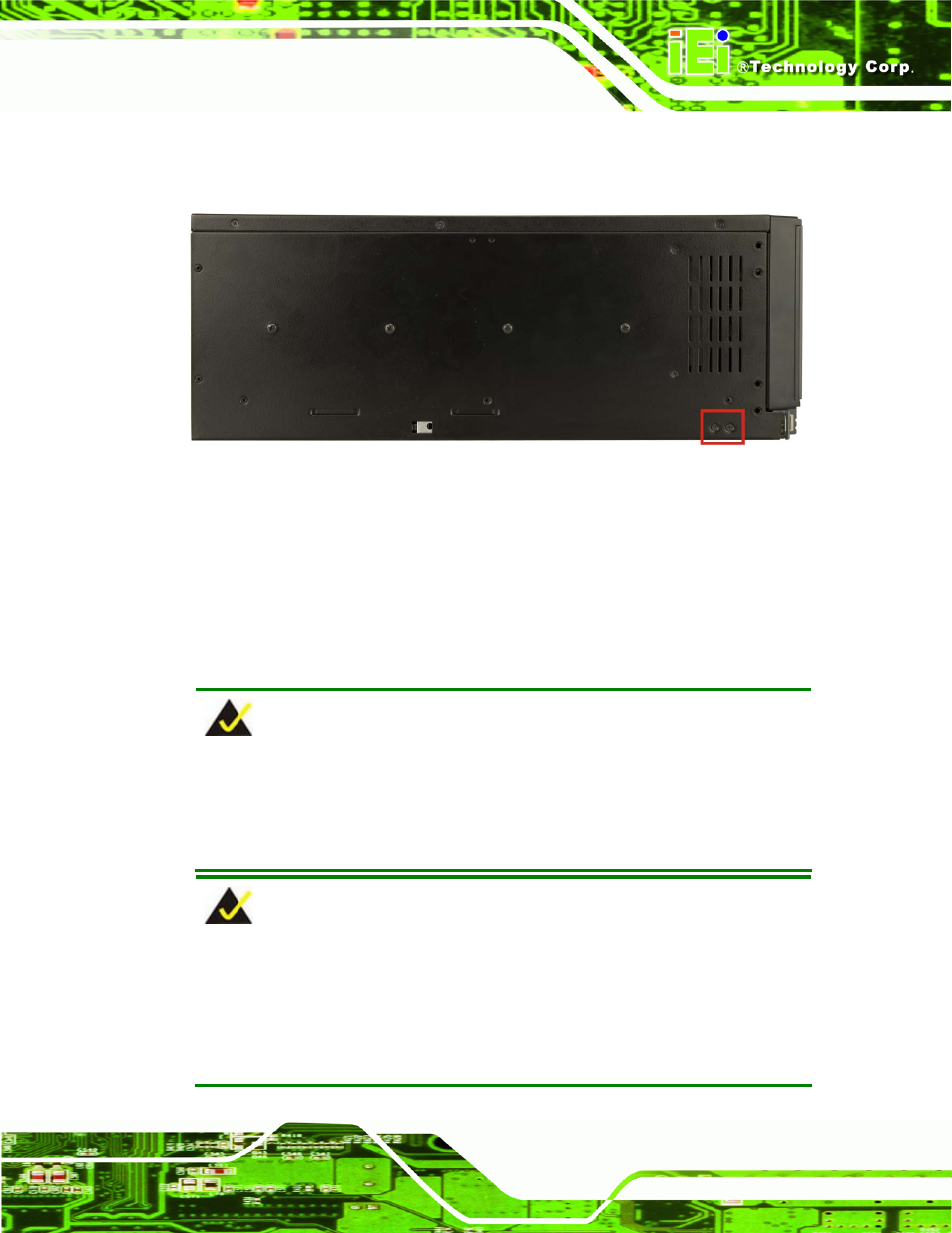 6 mounting the ec-1040gb rackmount workstation, Ounting the, Ec-1040gb | Ackmount, Orkstation, Figure 4-15: keyboard retention screws | IEI Integration EC-1040G User Manual | Page 51 / 85
