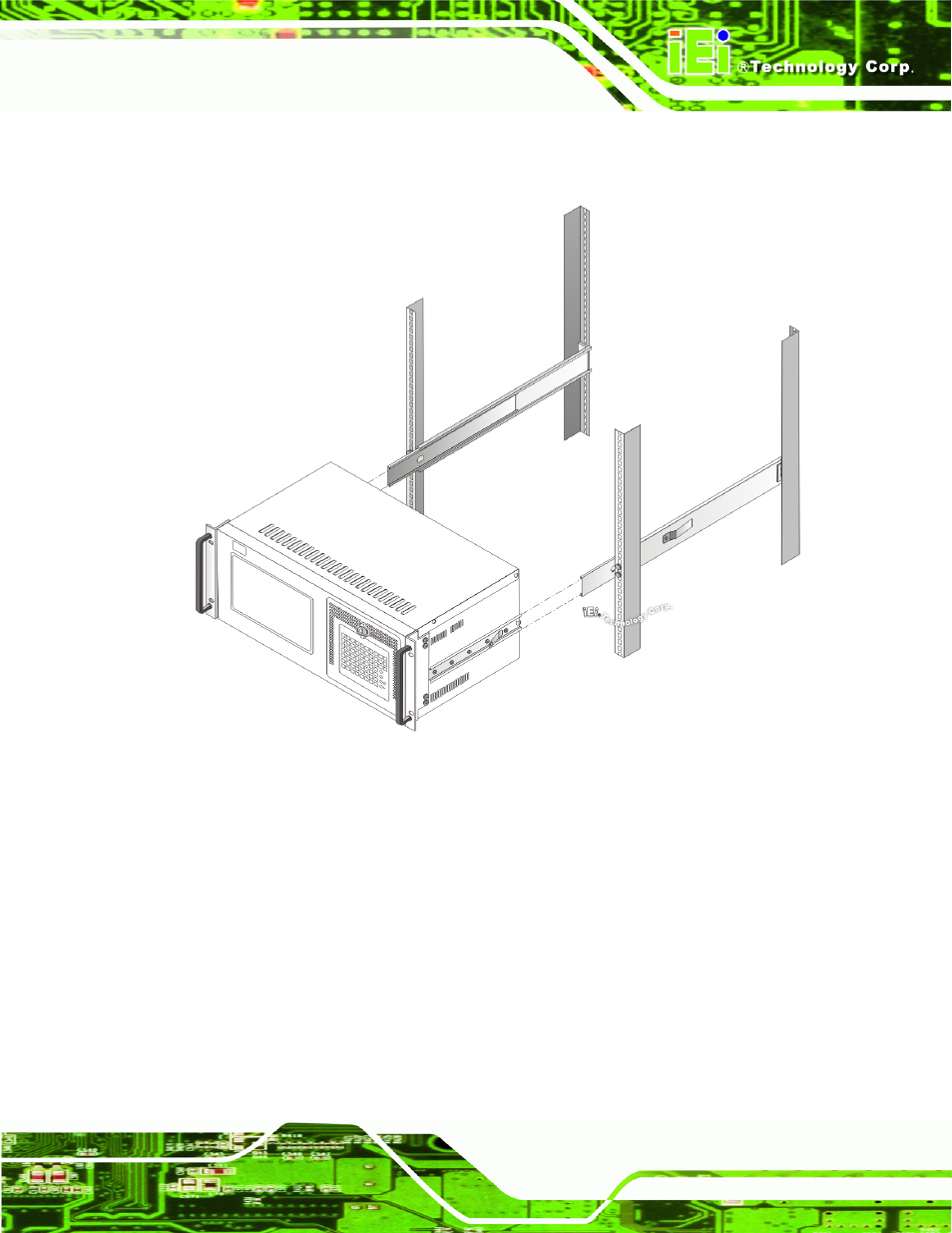 Figure 4-21: install workstation into rack | IEI Integration EC-1040G User Manual | Page 57 / 85