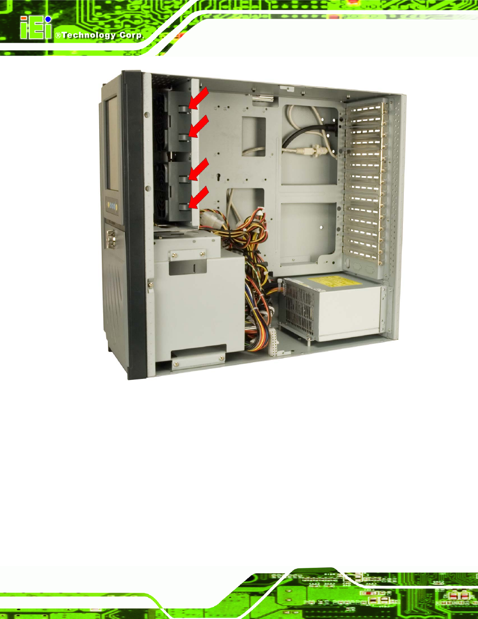 Figure 5-4: cooling fan spring clips | IEI Integration EC-1040G User Manual | Page 66 / 85