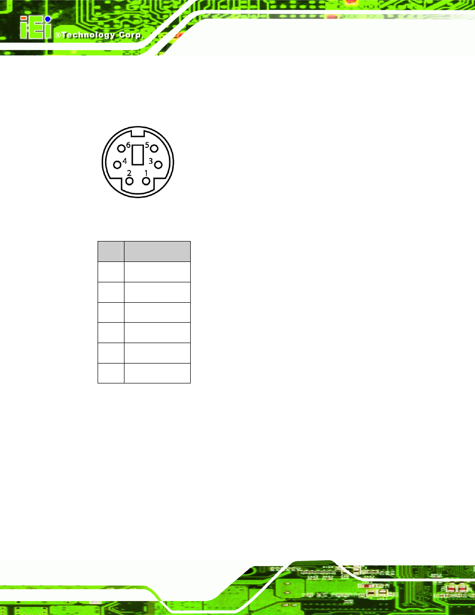 3 mouse connector, Figure 3-2: mouse connector, Table 3-3: mouse connector pinouts | IEI Integration LKM_Series User Manual | Page 46 / 81