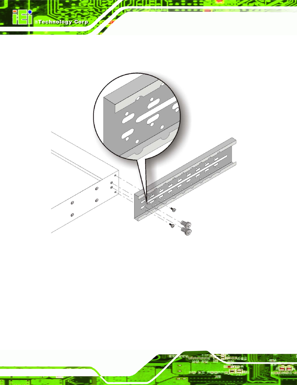 Figure 3-5: attach the rack mounting bracket | IEI Integration LKM_Series User Manual | Page 50 / 81