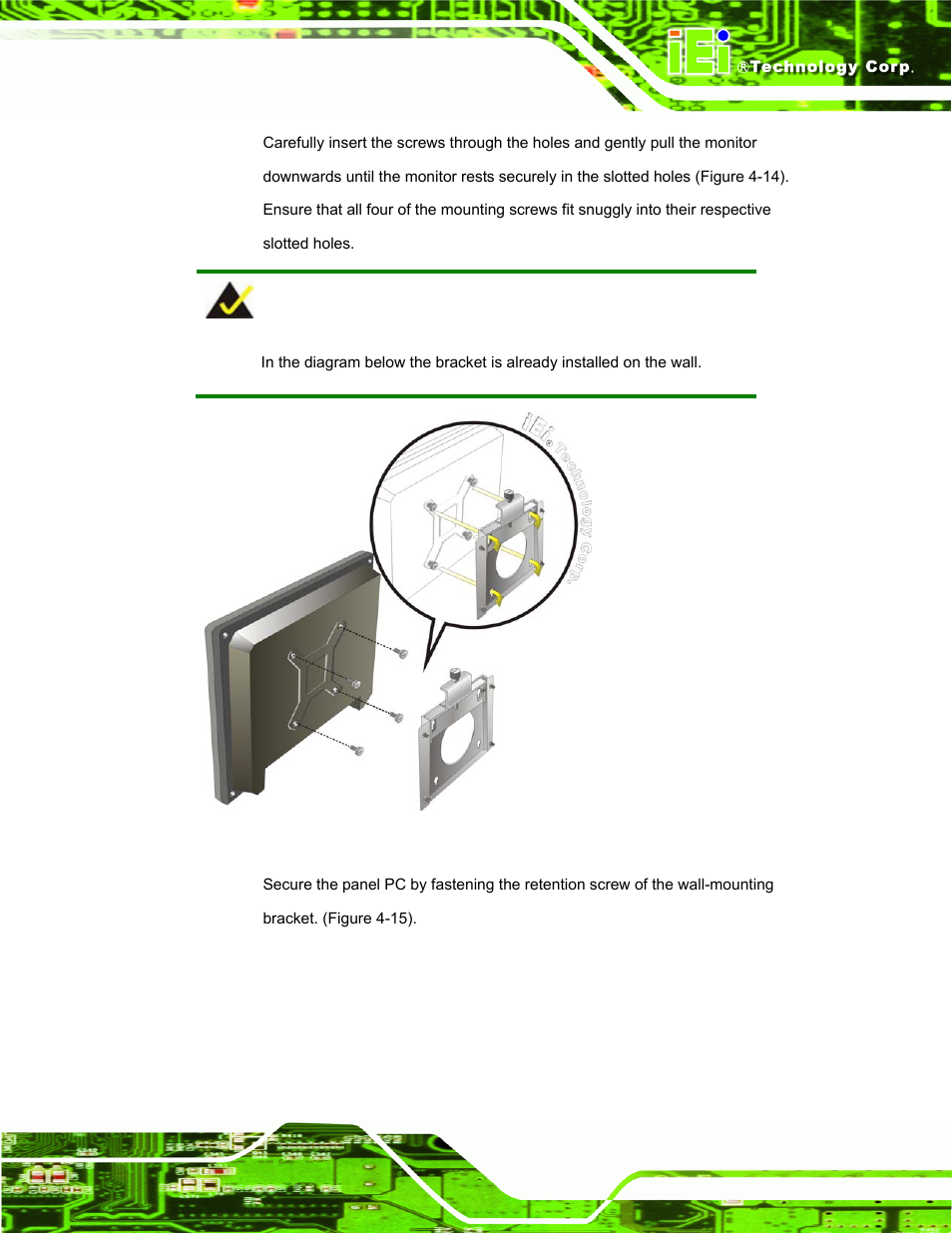 Figure 4-14: chassis support screws | IEI Integration IOVU-572M User Manual | Page 34 / 53
