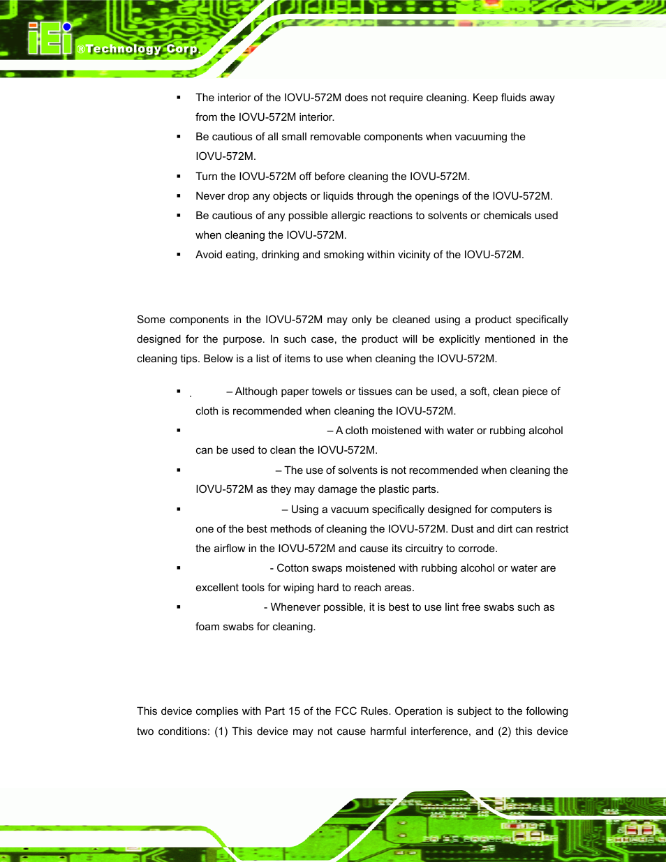 B.2.2 cleaning tools | IEI Integration IOVU-572M User Manual | Page 47 / 53