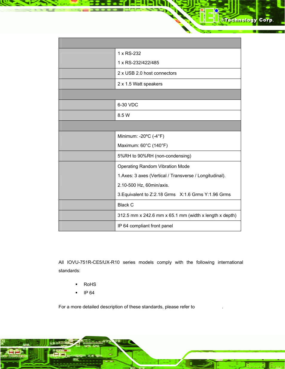 2 certifications | IEI Integration IOVU-751R User Manual | Page 14 / 58