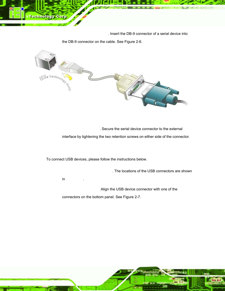 3 usb device cable, Figure 2-6: serial device connector | IEI Integration EP-308A v1.12 User Manual | Page 24 / 102