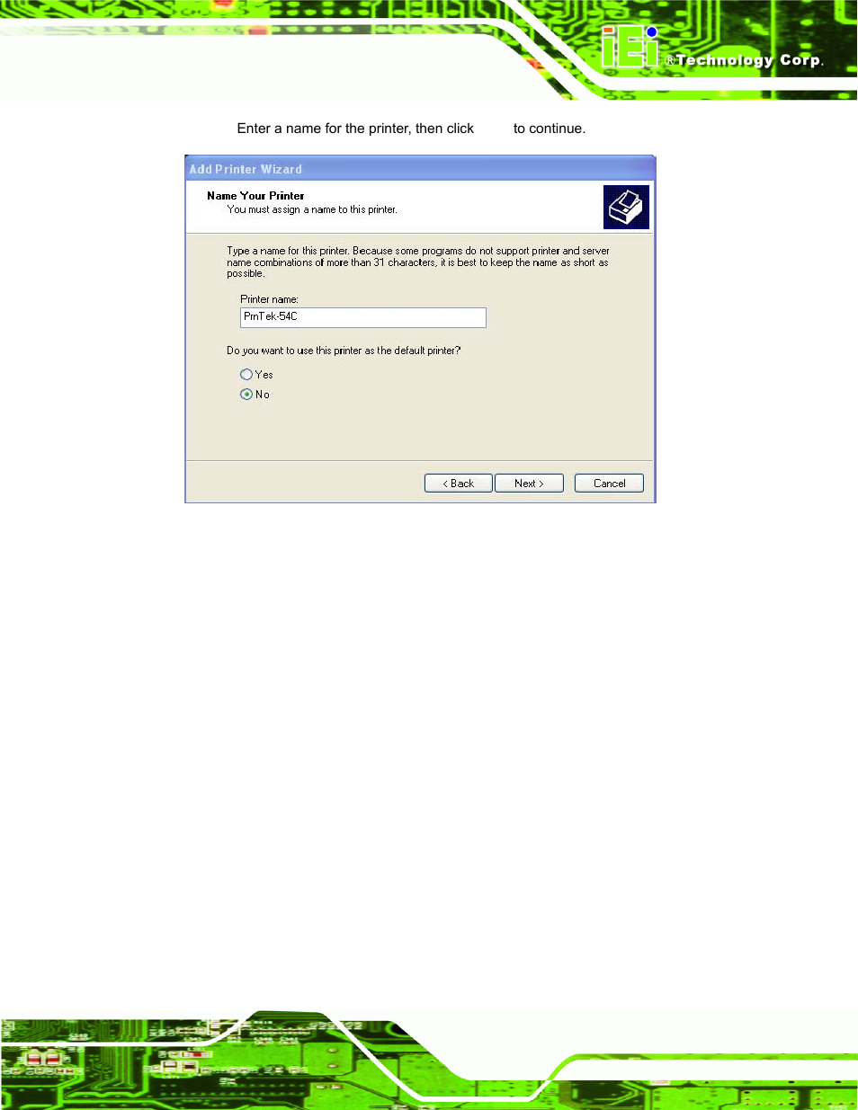 Figure 2-37: choose printer name | IEI Integration EP-308A v1.15 User Manual | Page 43 / 115