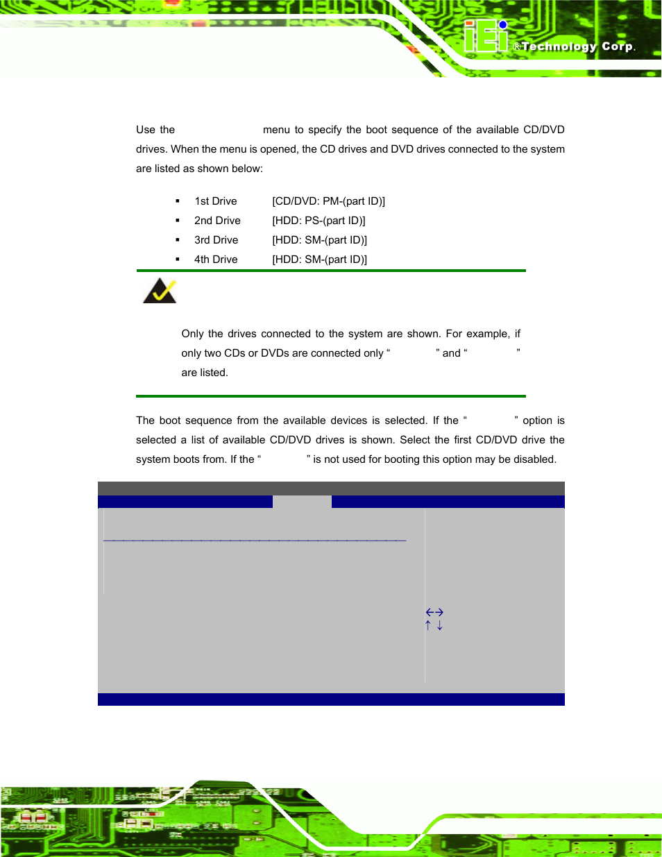 5 cd/dvd drives, Bios menu 20: cd/dvd drives | IEI Integration EP-308A v1.15 User Manual | Page 85 / 115