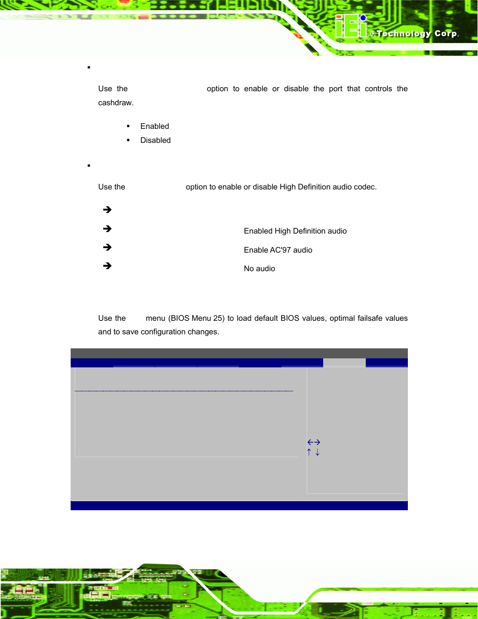 8 exit, Bios menu 25:exit | IEI Integration EP-308A v1.15 User Manual | Page 91 / 115