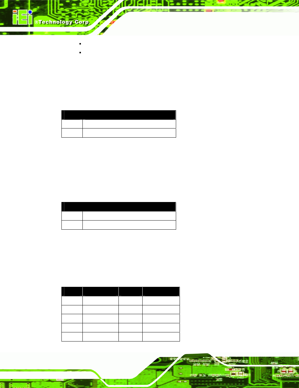4 ivce-c608 reset input connector (cn4), 5 ivce-c608 reset output connector (cn5), Table 4-2: ivce-c608 reset input connector pinouts | IEI Integration IVCME-C604 User Manual | Page 32 / 81