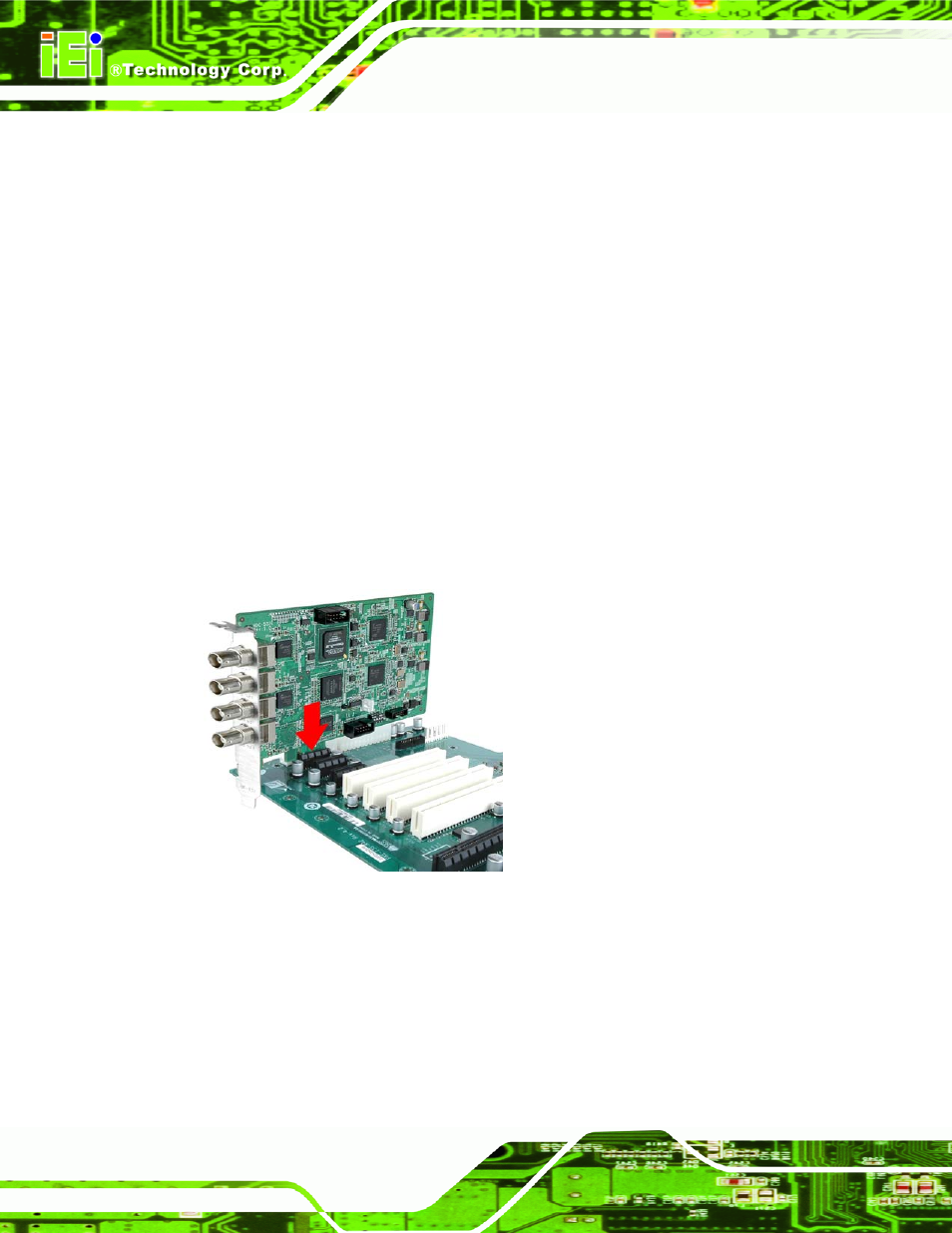3 video capture card installation, Ideo, Apture | Nstallation, Figure 2-1: hdc-502e installation | IEI Integration HDC-502E User Manual | Page 17 / 40