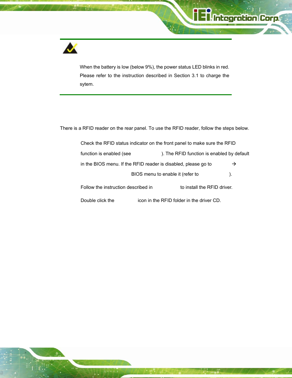 4 using rfid reader, Sing, Rfid | Eader | IEI Integration ICECEARE-10W User Manual | Page 29 / 107