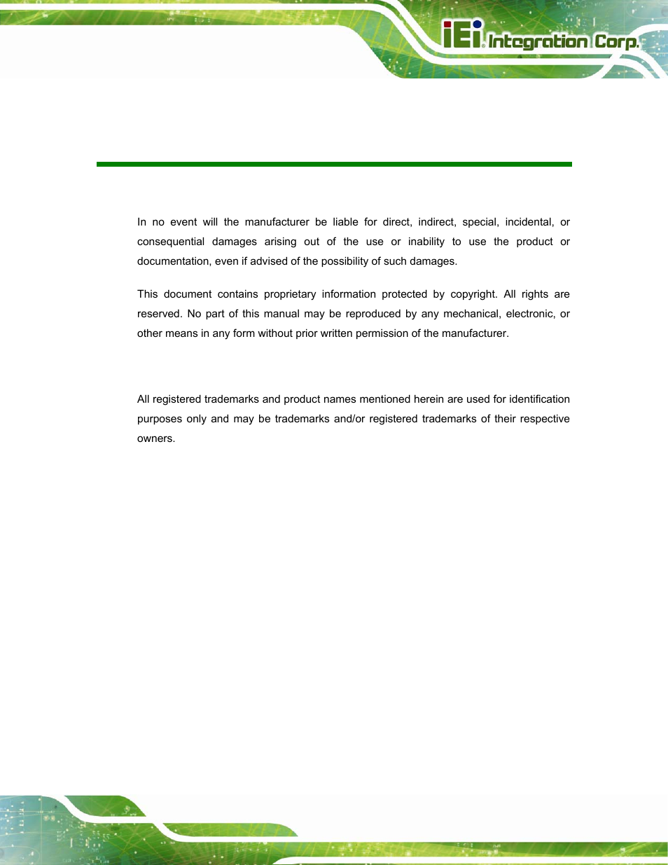 Copyright | IEI Integration ICECEARE-10W User Manual | Page 3 / 107
