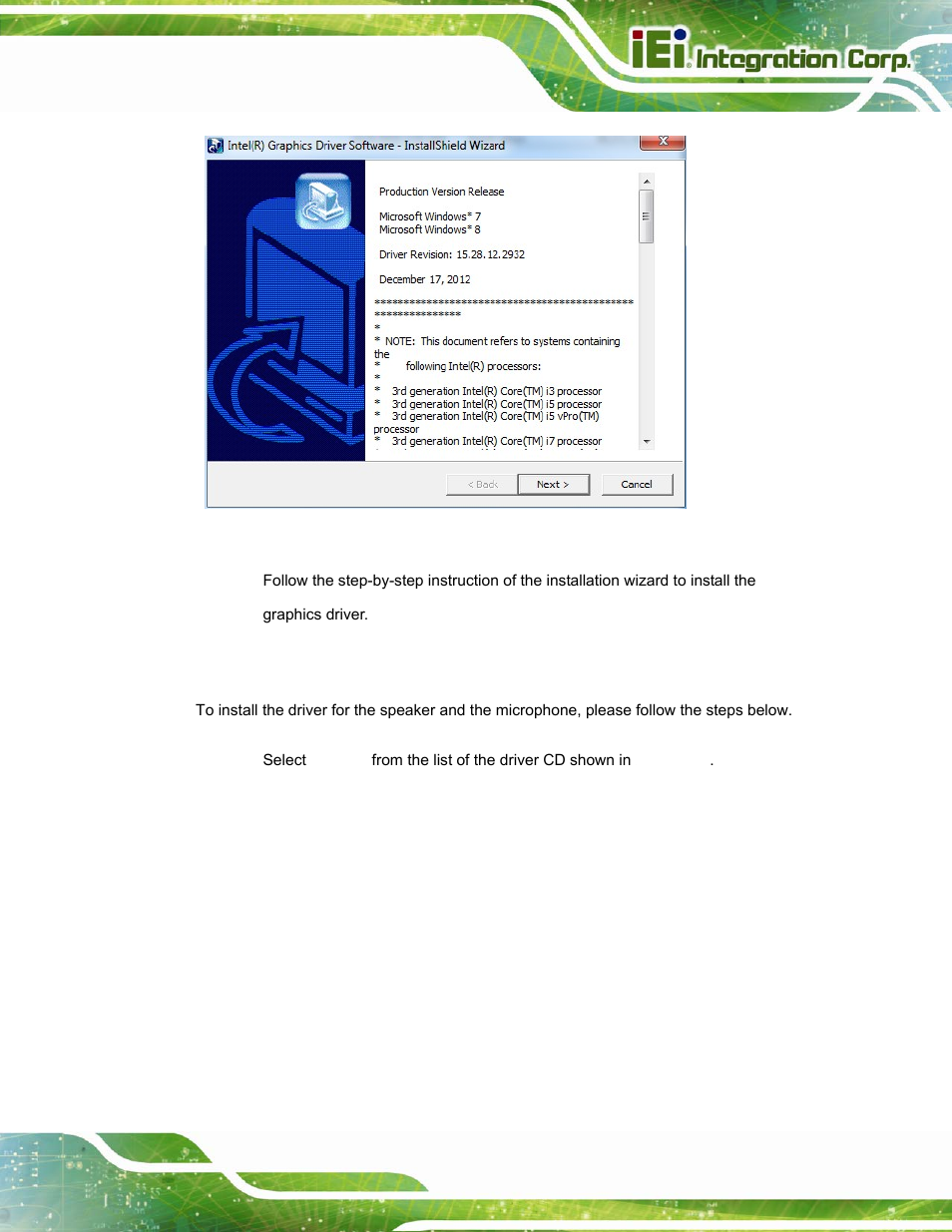 4 audio driver, Udio, River | IEI Integration ICECEARE-10W User Manual | Page 51 / 107