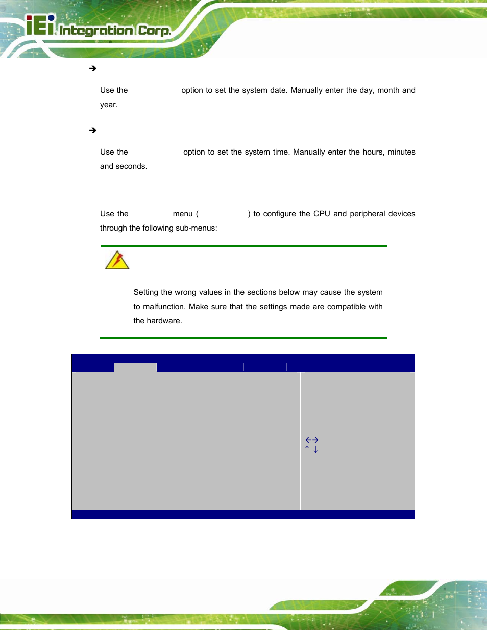 3 advanced, Dvanced, Bios menu 2: advanced | IEI Integration ICECEARE-10W User Manual | Page 64 / 107