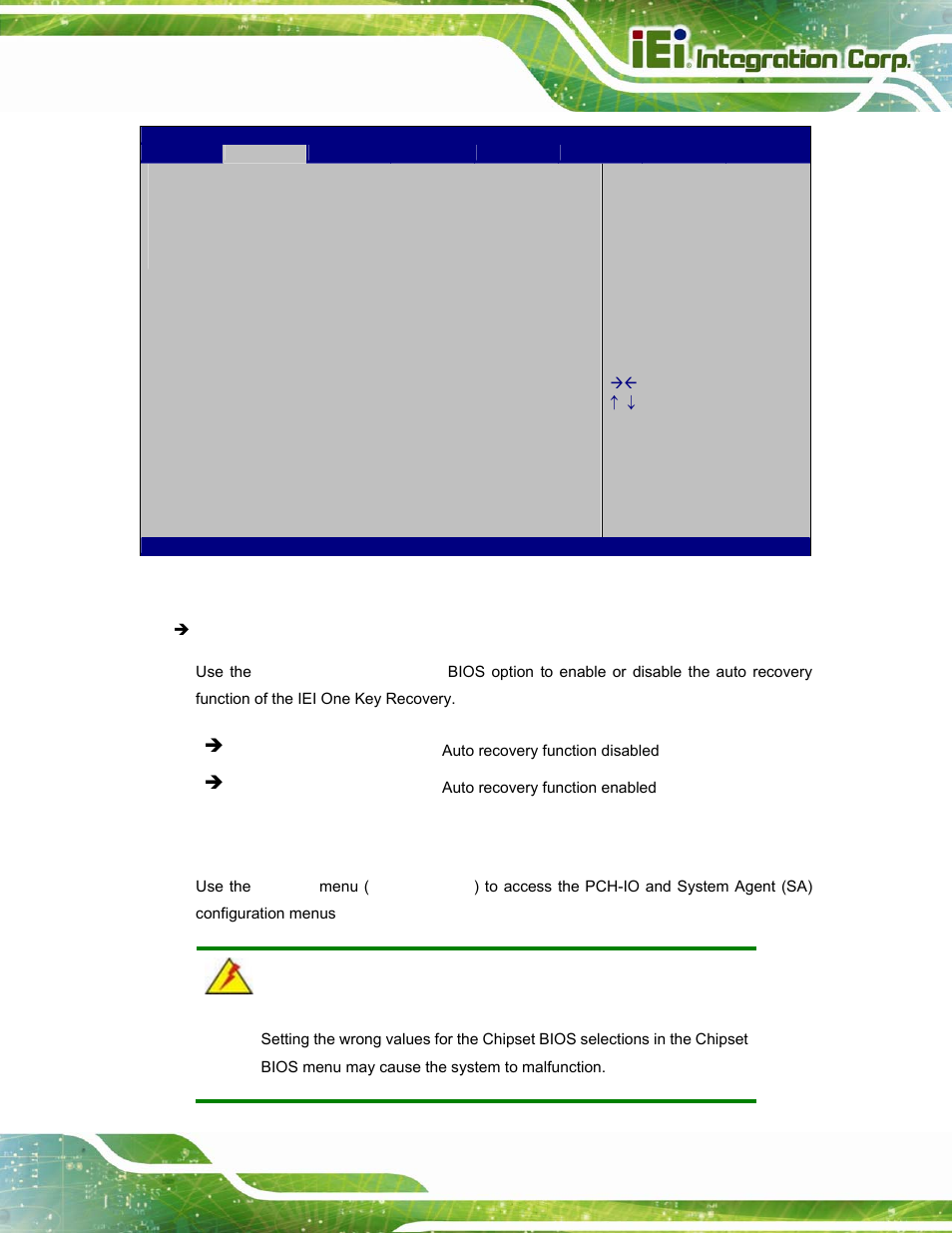 4 chipset, Hipset, Bios menu 14: iei feature | IEI Integration ICECEARE-10W User Manual | Page 77 / 107