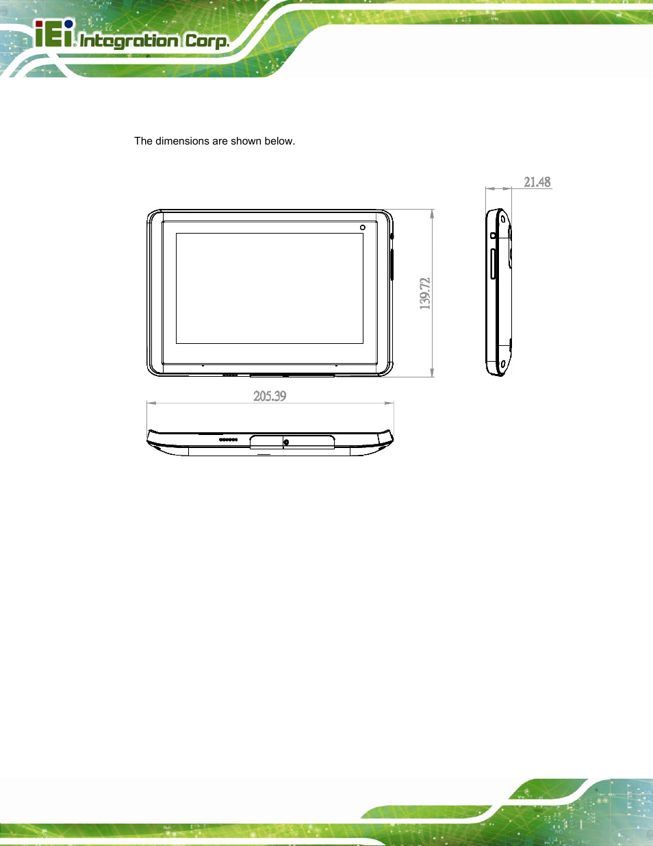 9 dimensions, Imensions, Figure 1-6: dimensions (unit: mm) | IEI Integration ICELOG 7 User Manual | Page 17 / 68