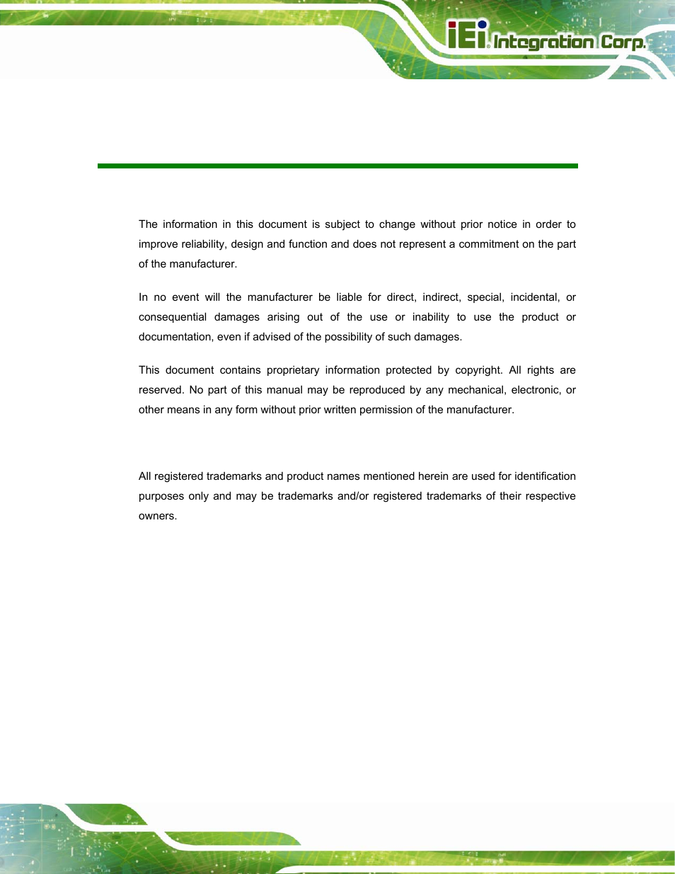 Copyright | IEI Integration ICELOG 7 User Manual | Page 3 / 68