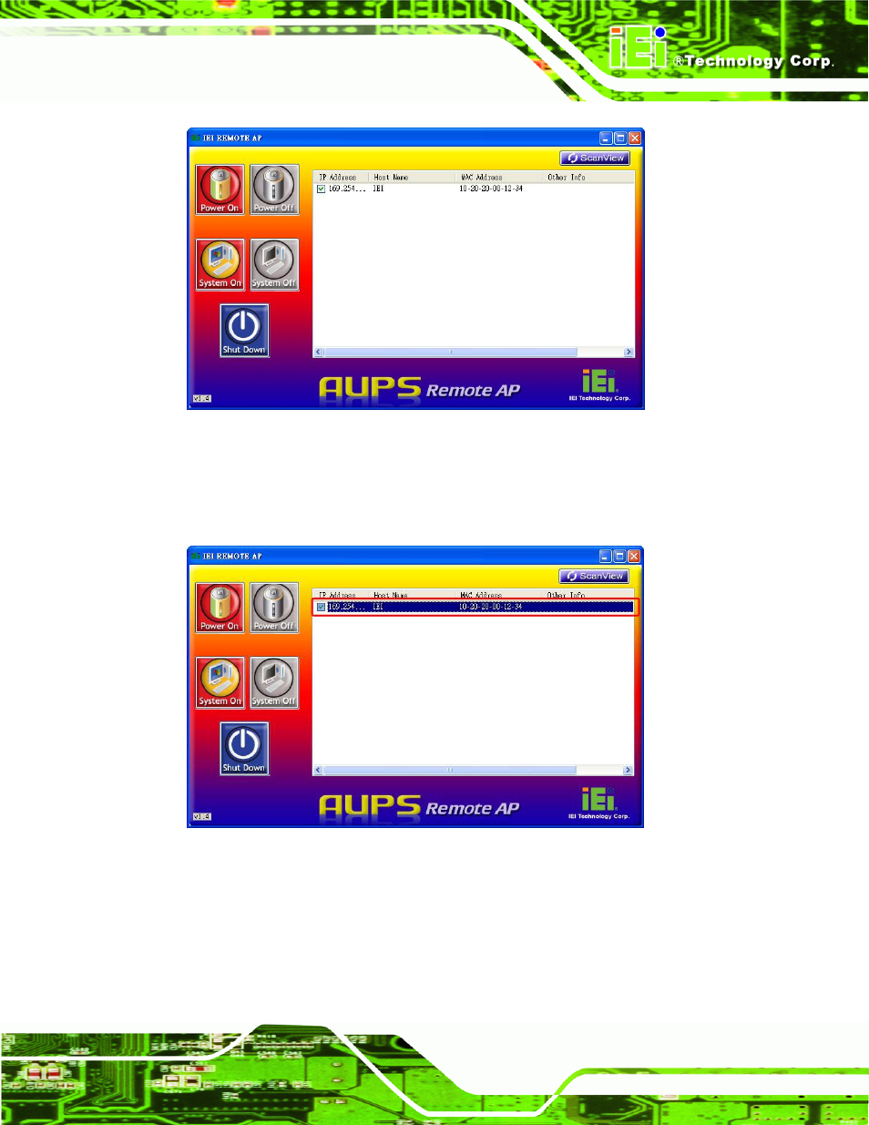 Figure 4-23: iei remote ap, Figure 4-24: iei remote ap – ip address | IEI Integration AUPS-C20 v1.01 User Manual | Page 43 / 49