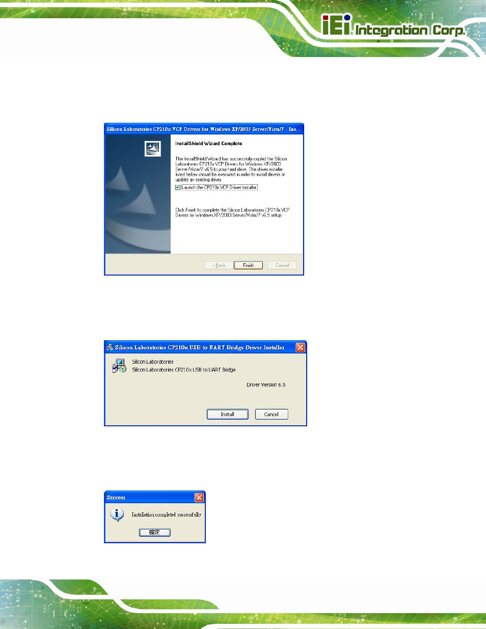 Figure 4-6: installshield wizard complete screen, Figure 4-8: installation complete | IEI Integration AUPS-C20 v1.02 User Manual | Page 33 / 55