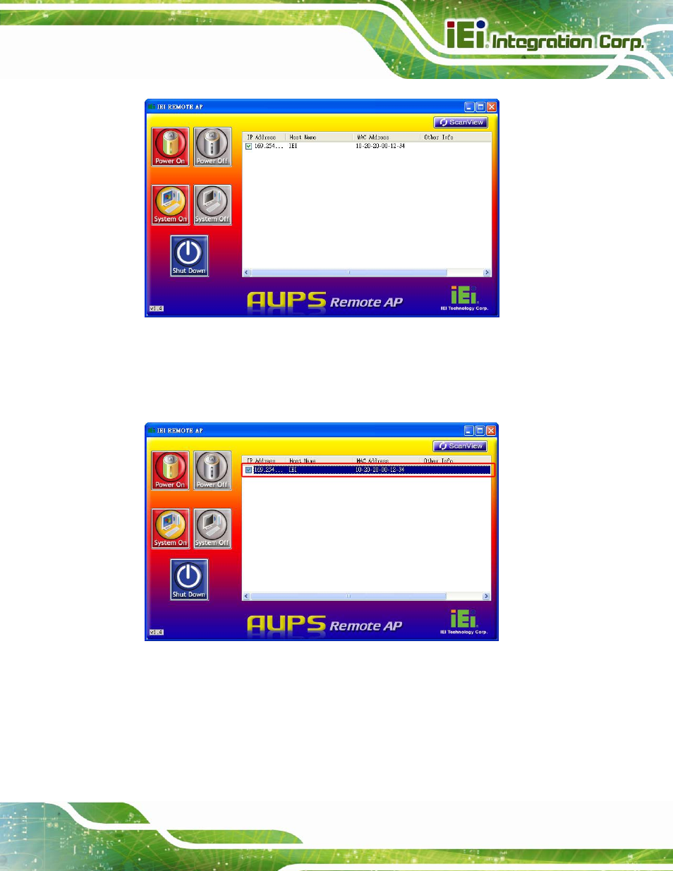 Figure 4-23: iei remote ap, Figure 4-24: iei remote ap – ip address | IEI Integration AUPS-C20 v1.02 User Manual | Page 43 / 55
