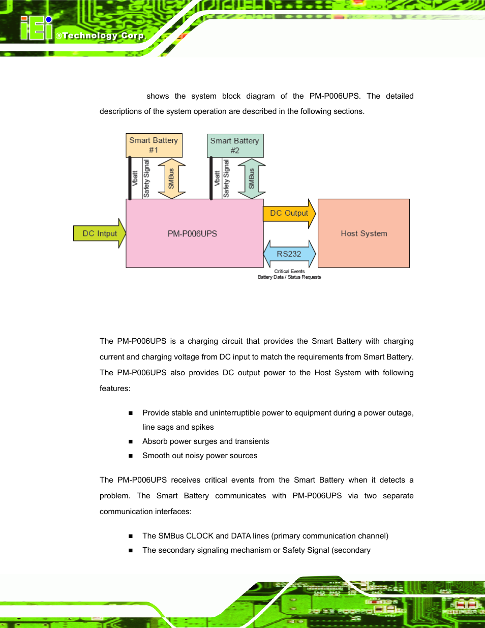 1 pm-p006ups system block diagram | IEI Integration PM-P006UPS User Manual | Page 14 / 50