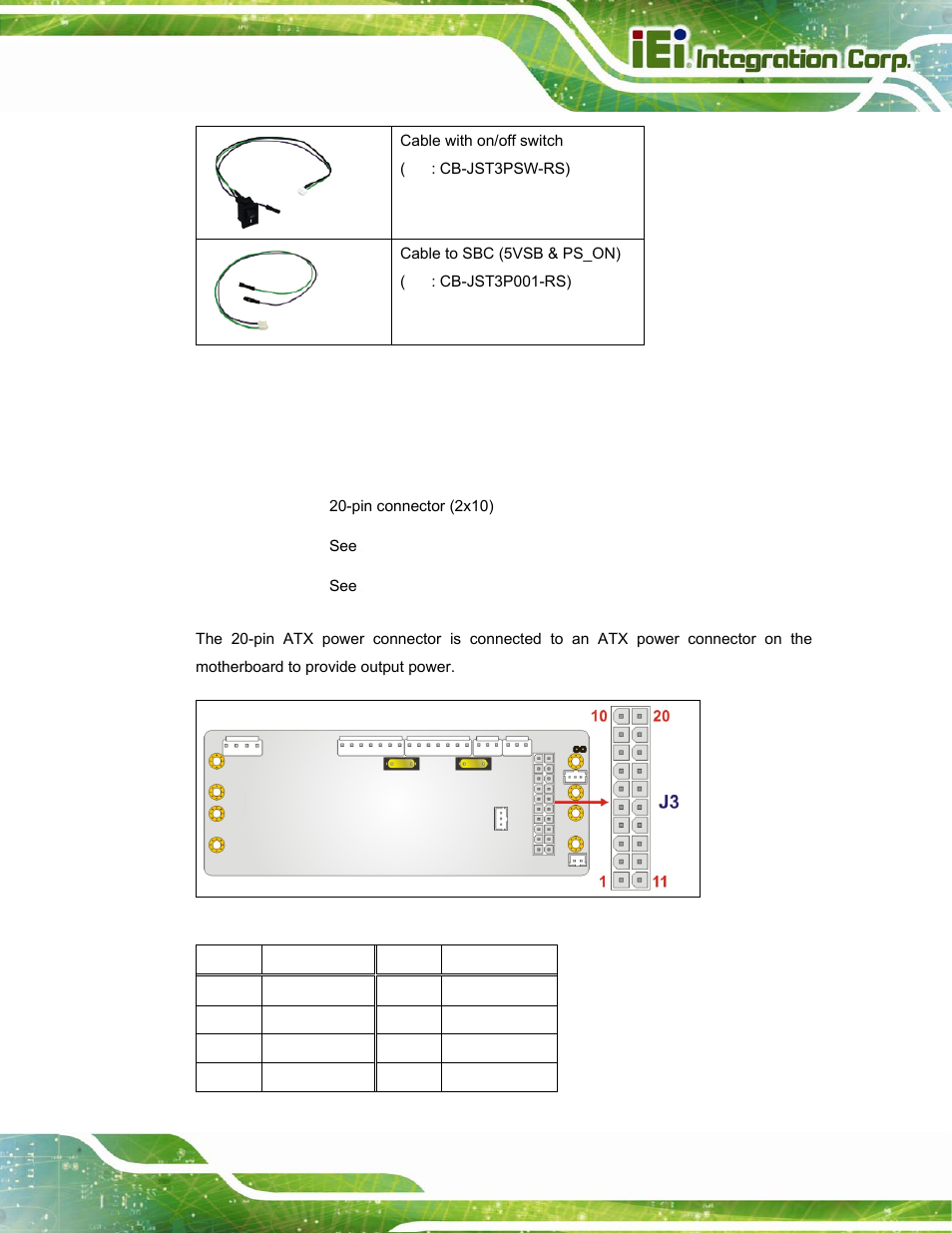 2 atx power connector (iddups-6364120a only) | IEI Integration IDDUPS-636260А User Manual | Page 25 / 52