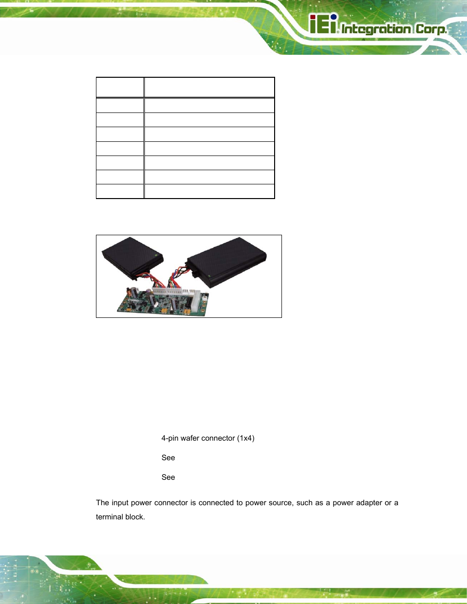 4 input power connector | IEI Integration IDDUPS-636260А User Manual | Page 27 / 52