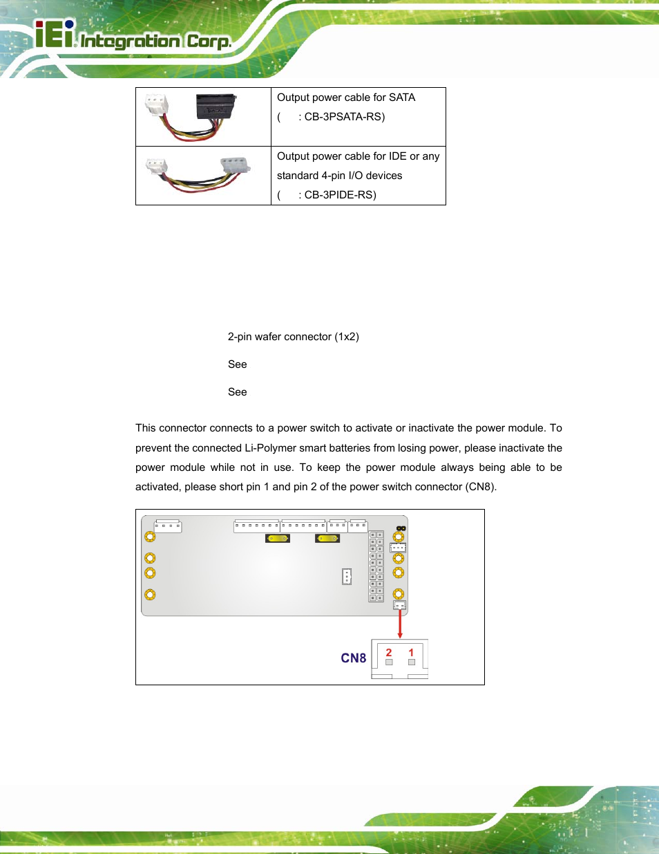 6 power switch connector | IEI Integration IDDUPS-636260А User Manual | Page 30 / 52