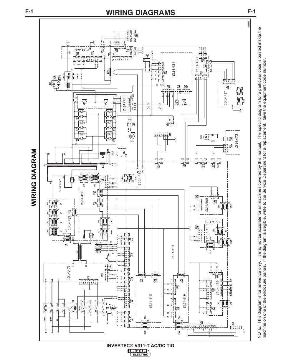 Wiring diagrams, Wiring diagram | Lincoln Electric IM10051 INVERTEC V311-T AC_DC User Manual | Page 35 / 38