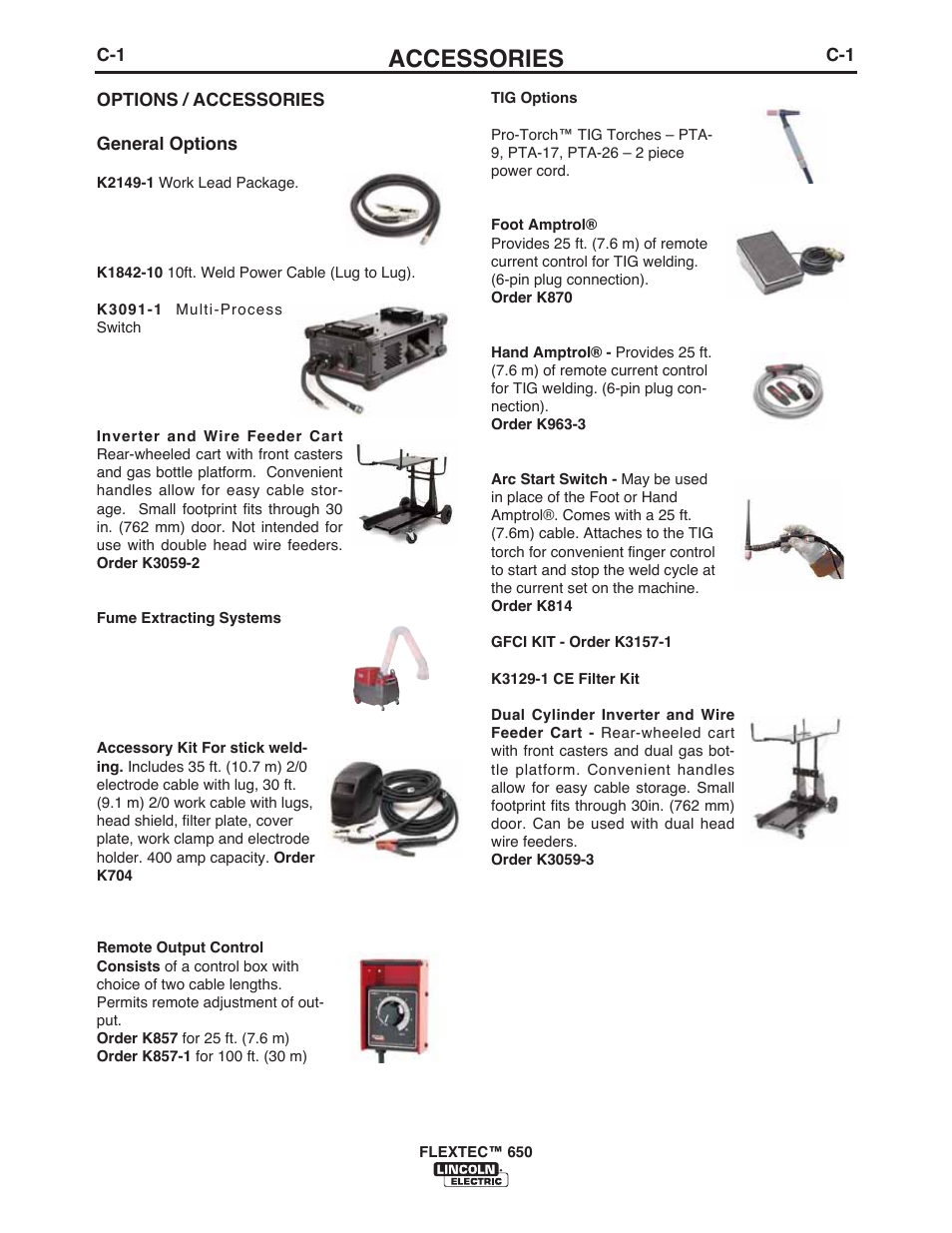 Accessories | Lincoln Electric IM10132 FLEXTEC 650 User Manual | Page 29 / 56