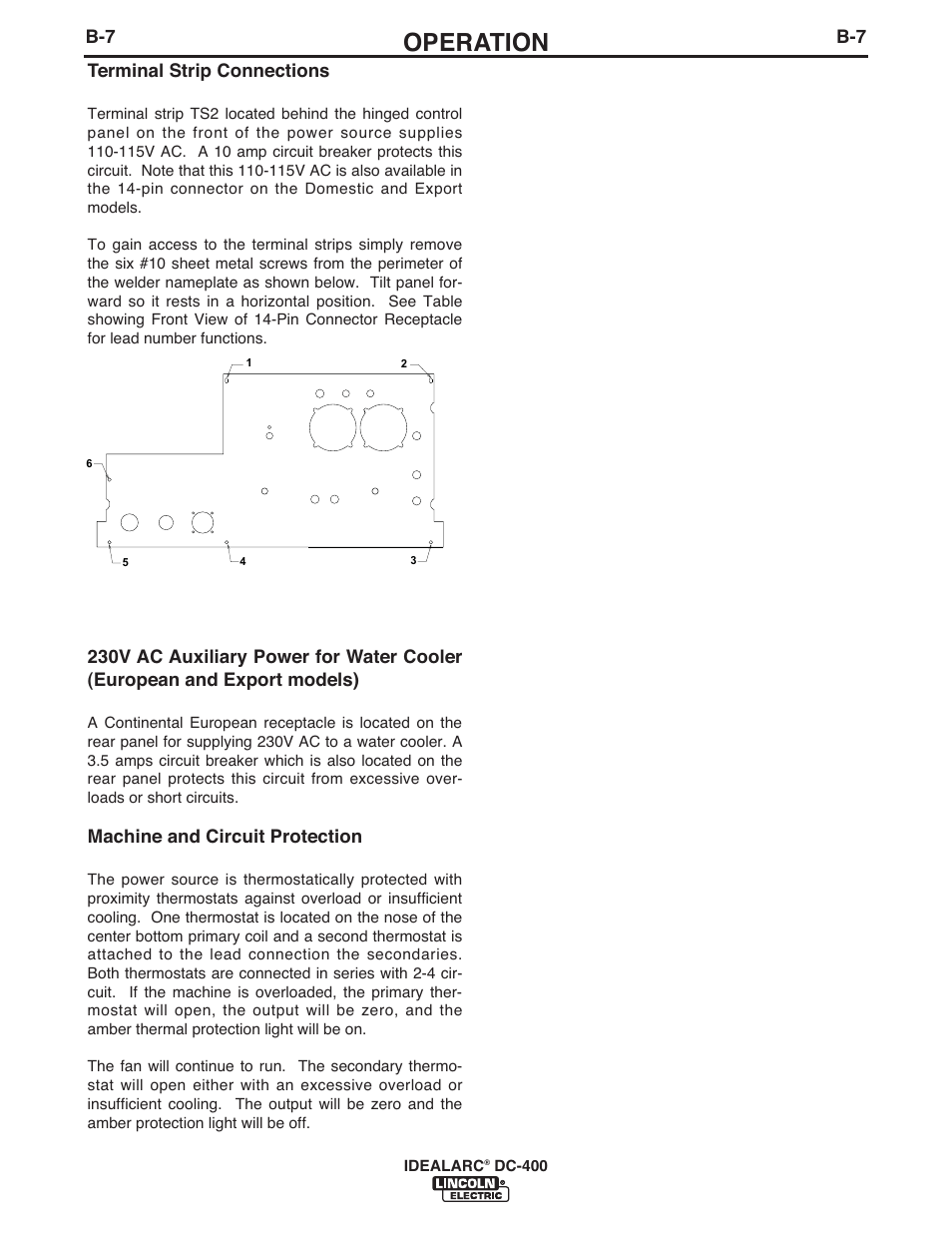 Operation | Lincoln Electric IM10107 IDEALARC DC-400 User Manual | Page 20 / 40