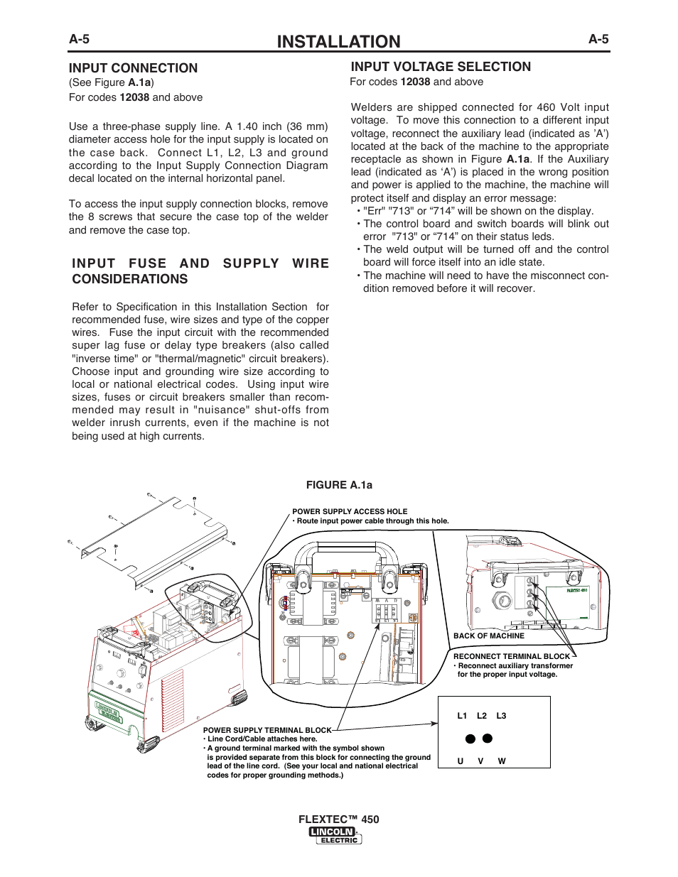 Installation | Lincoln Electric IM10062 FLEXTEC 450 User Manual | Page 11 / 72