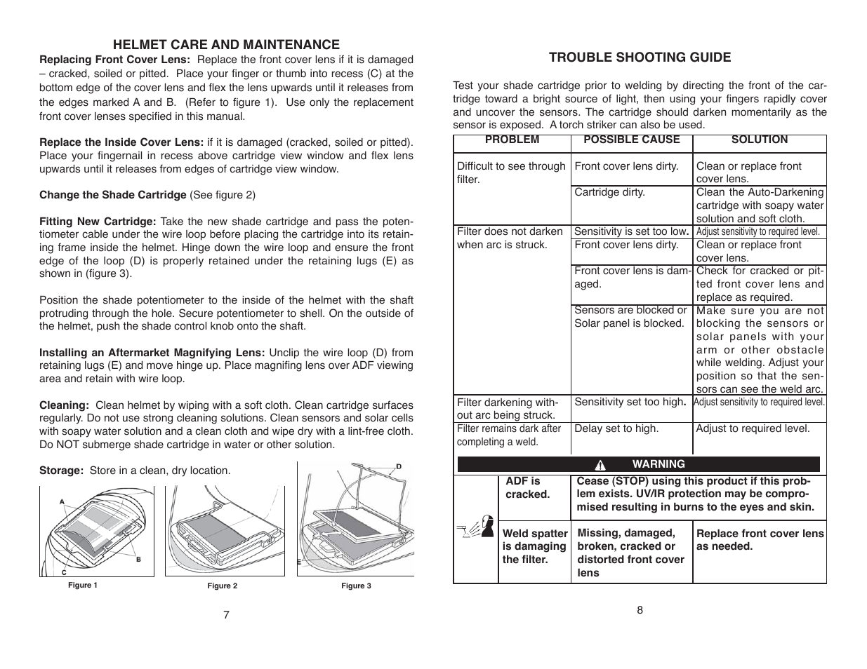 Lincoln Electric IM10147 AUTO-DARKENING HELMET User Manual | Page 10 / 12