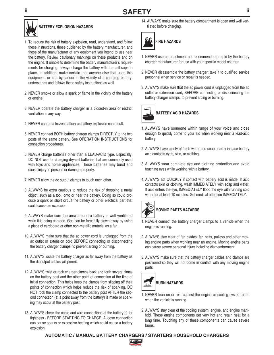 Safety | Lincoln Electric IM10138 Battery Charger K3152-1_K3153-1 User Manual | Page 3 / 16