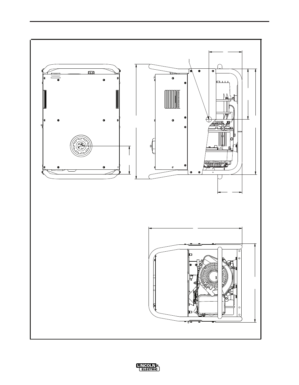 Dimension print | Lincoln Electric IM10005 BULLDOG 140 User Manual | Page 42 / 46