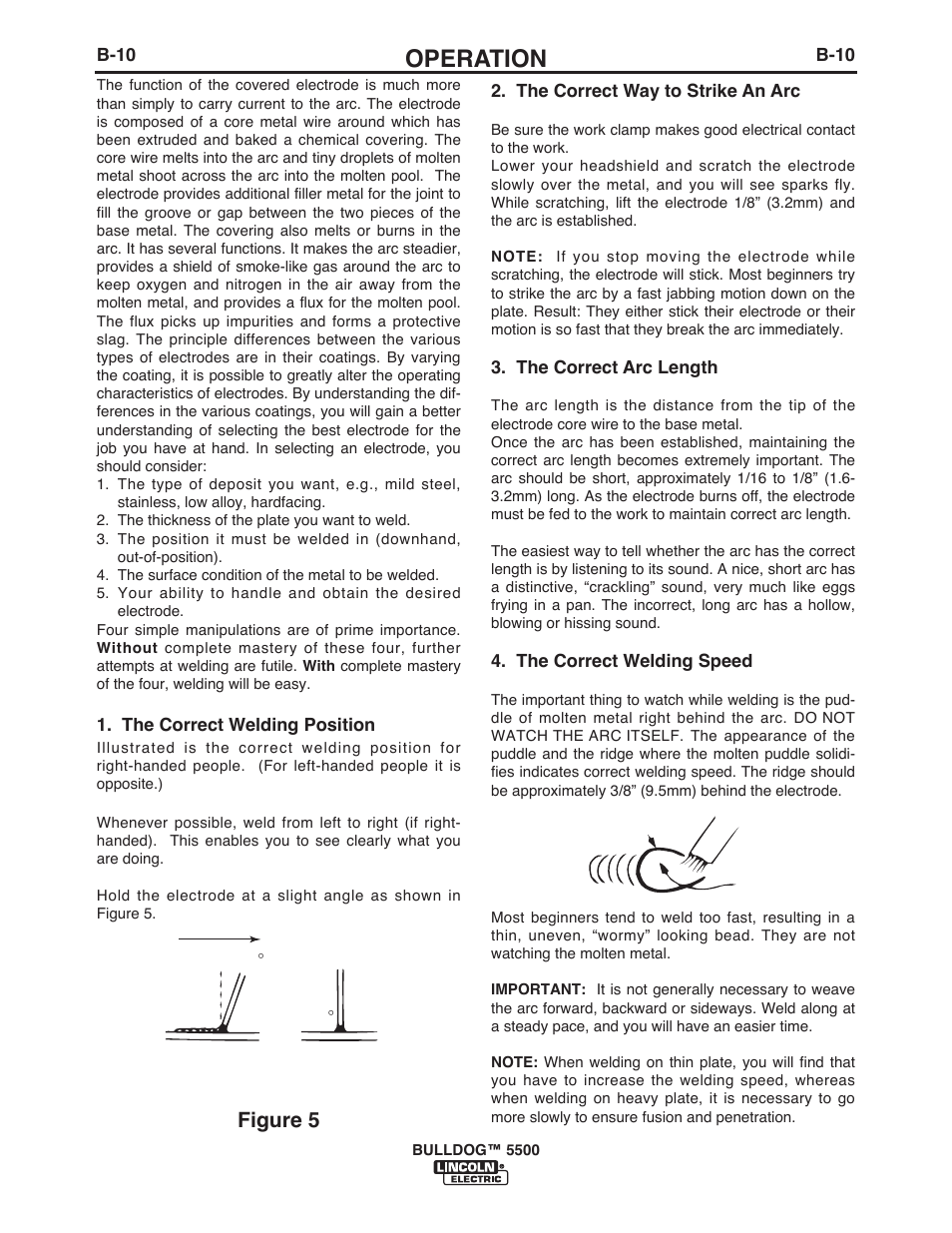 Operation, Figure 5 | Lincoln Electric IM10074 BULLDOG 5500 User Manual | Page 24 / 56